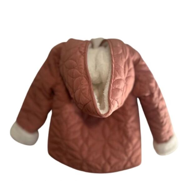 ASPEN Pink and White Puffer Jacket with Cozy Lining - Picture 7 of 9